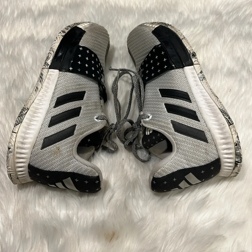 Adidas Harden Volume 3 Supernova Sneakers Kids Gray Black Size 3 1/2